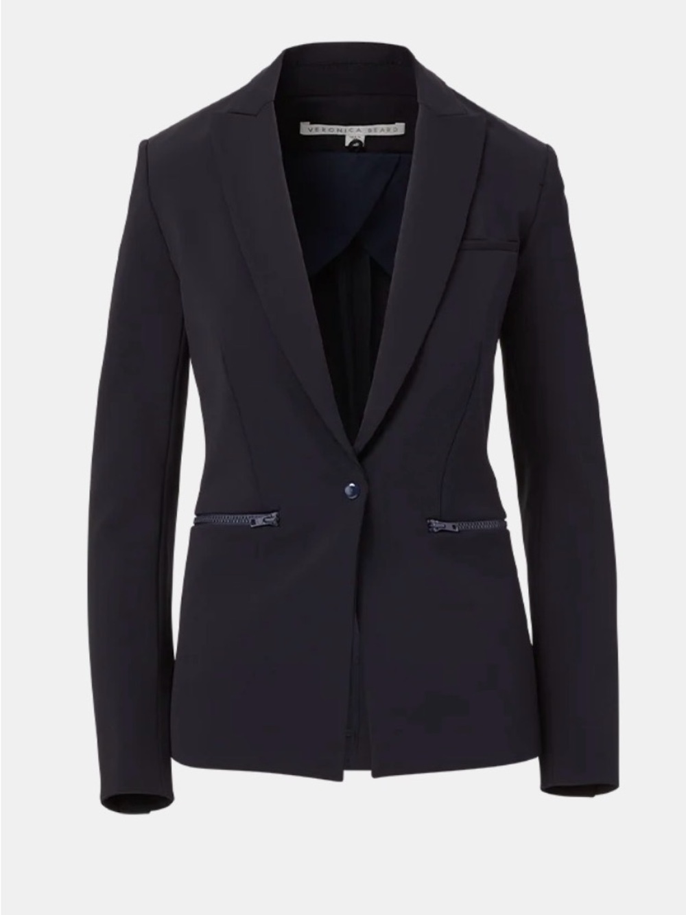 Veronica Beard Black Scuba Dickey Blazer jacket Size 8